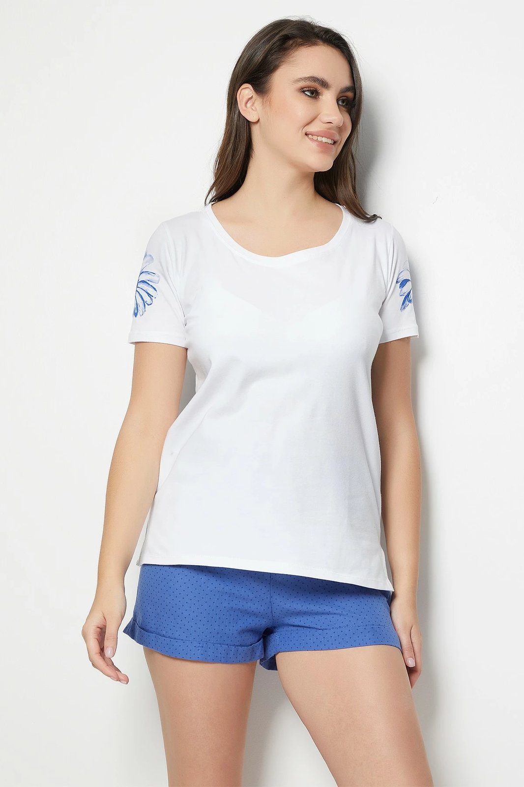 Set pizhamash për gra, Jumeon, 002-000226, e bardhë