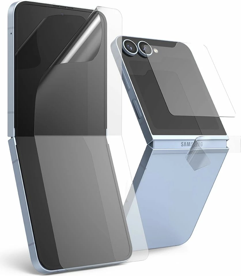 Mbështjellës Ringke 3in1 Protector set për Samsung Galaxy Z Flip 6, 2 copë, Transparent