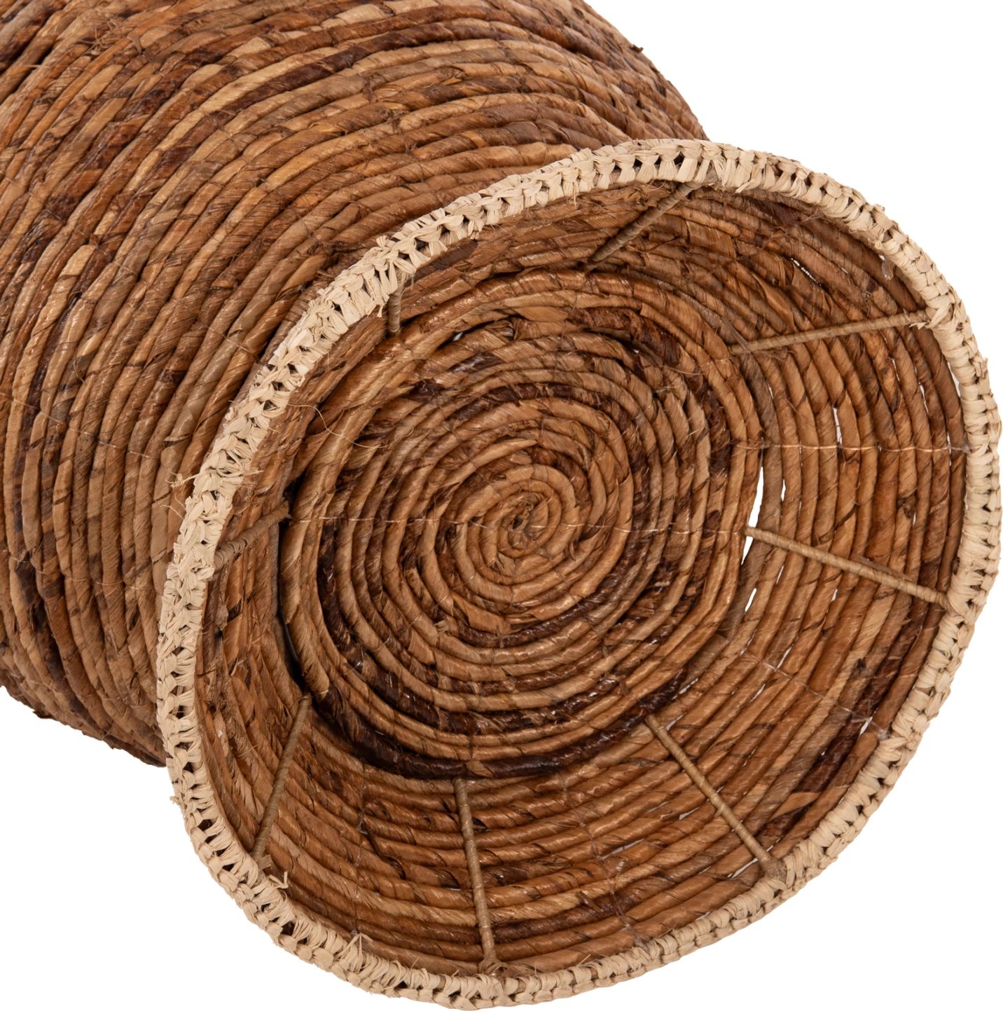 Vazo dekorative për dysheme, fibra banane, ngjyrë kafe, FH7865, Φ35x104H cm