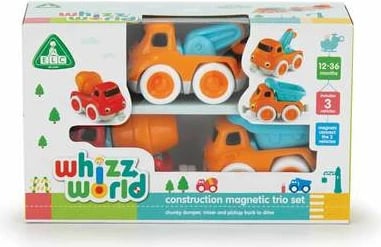 Whizz World Construction Vehicle Magnetic Trio Set