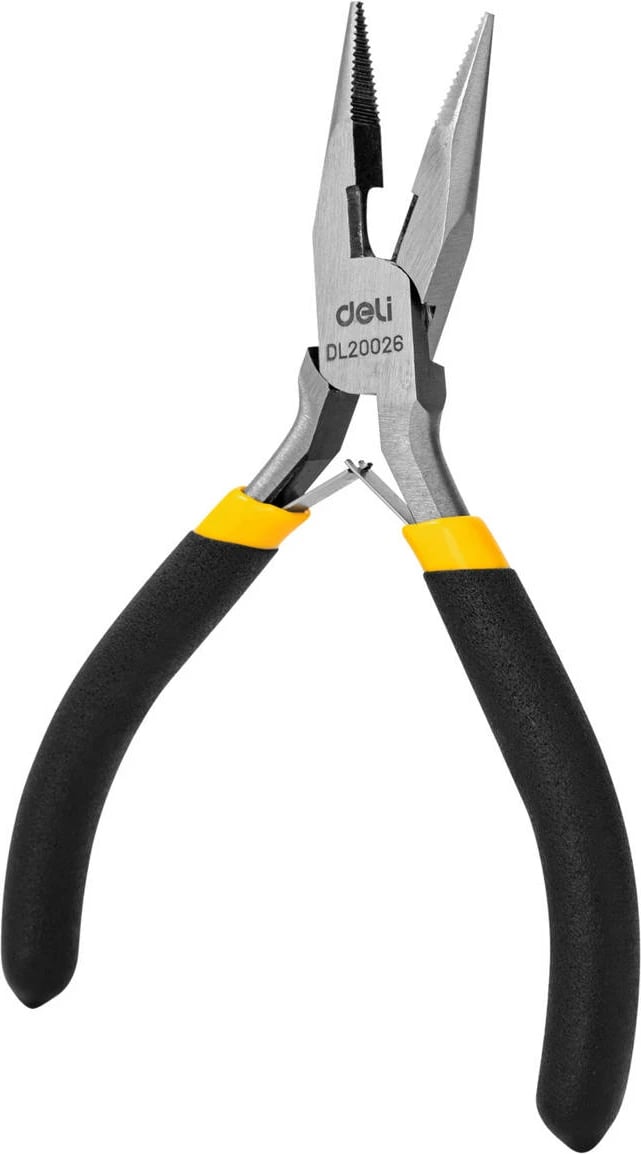 Pinca mini Deli Tools EDL20026, 5 inç, çelik karboni, verdhë