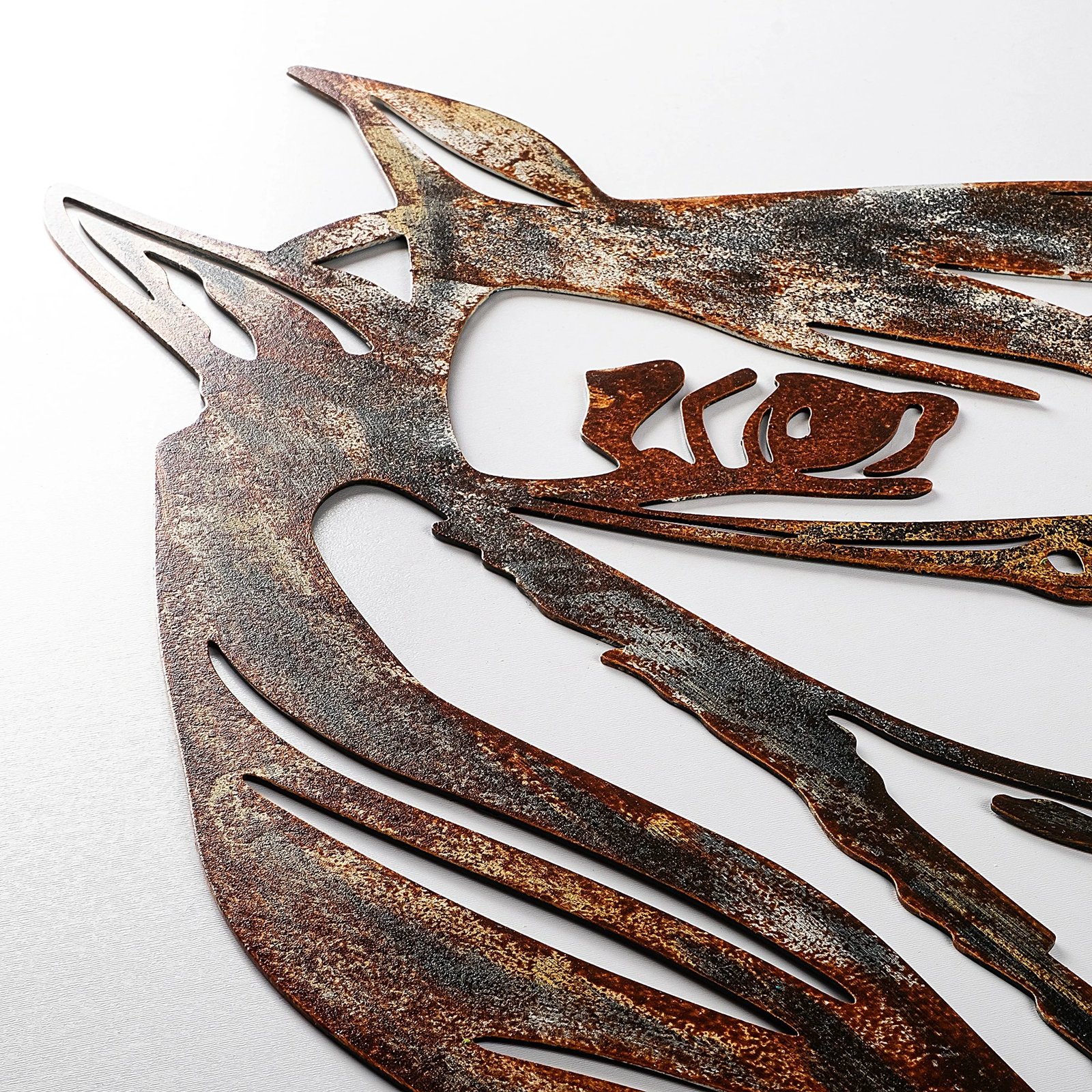 Aksesor metalik dekorativ për mur, Wallity, kalë - 3