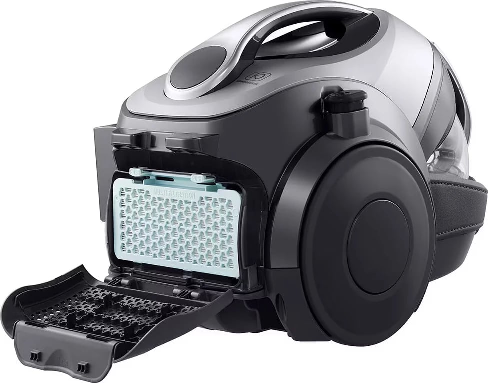 Fshesë me korrent, LG, VK8506NHA, bagless me Compressor, sistem filtrimi 2-shtresor, tub teleskopik, gri