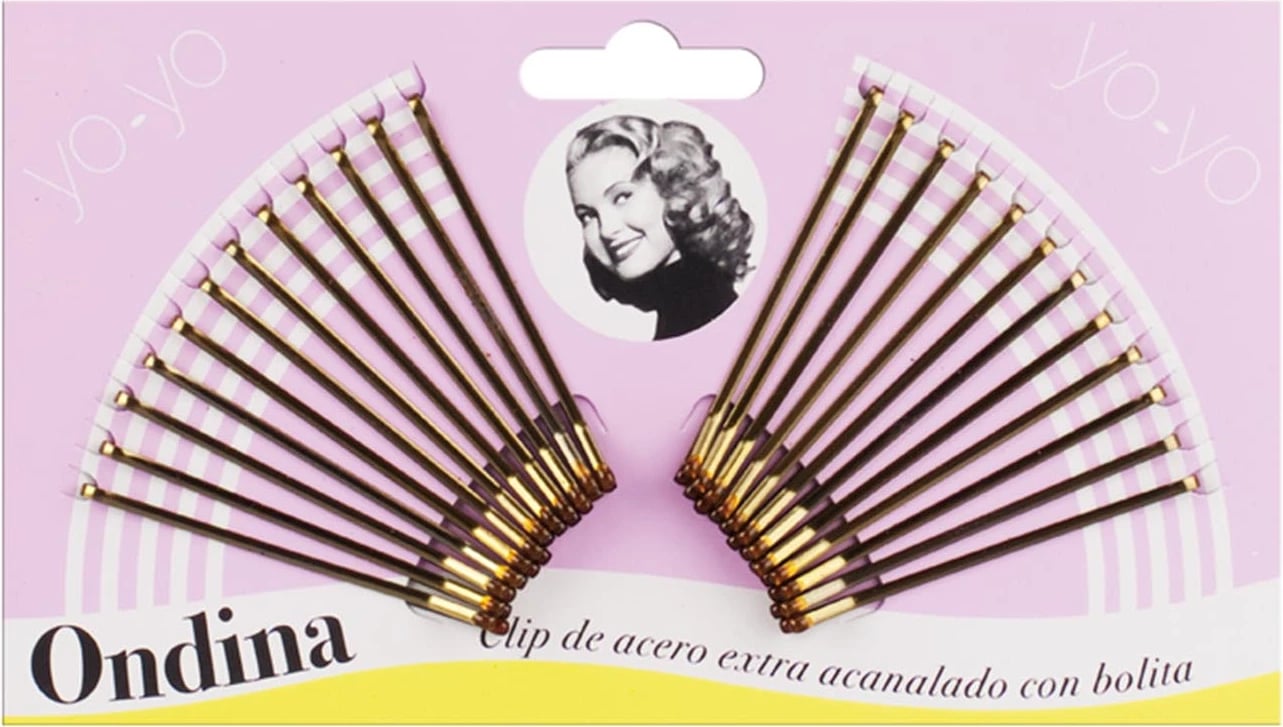 Kapëse flokësh Eurostil Yo-Yo 50mm bronz 24 copë unisex