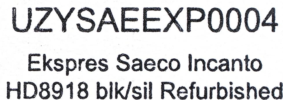 Ekspres Saeco Incanto HD8918, i zi/argjendtë, i rinovuar