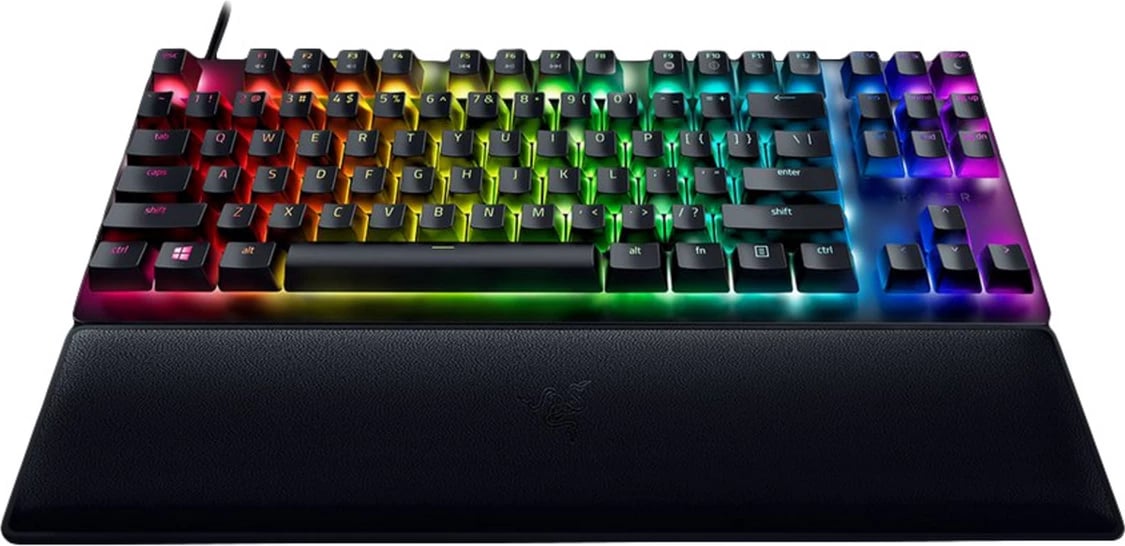 Tastierë, Razer Huntsman V2 TKL RZ03-03940100-R3M1, TKL, US-International layout, me ndriçim RGB, e zezë