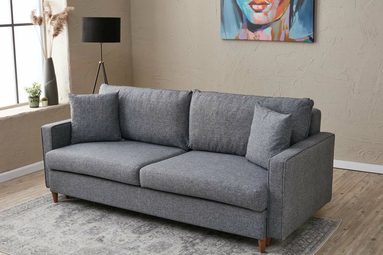 Divan-krevat treshe, ngjyrë gri, Atelier del Sofa, Eva