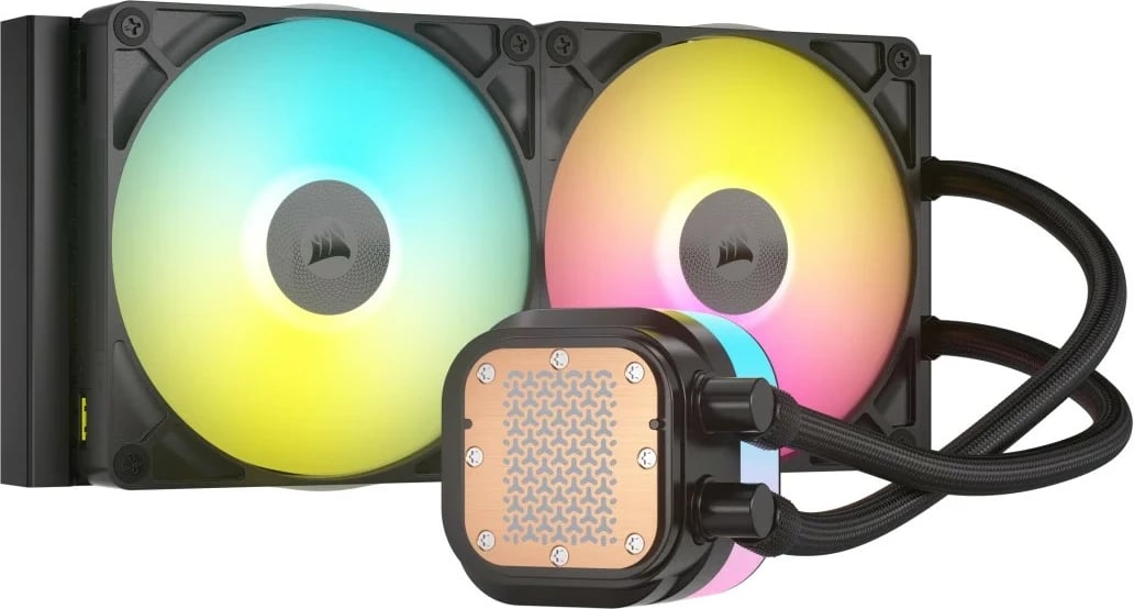 Kasë ftohëse CPU Corsair iCUE LINK TITAN 280 RX RGB, 280mm, me 2 ventilatorë RGB, i zi