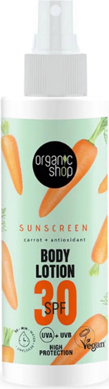Locion trupi Organic Shop Carrot SPF30 unisex 150ml