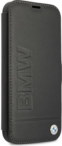 Mbështjellës BMW Signature për iPhone 13 mini, lëkurë, i zi