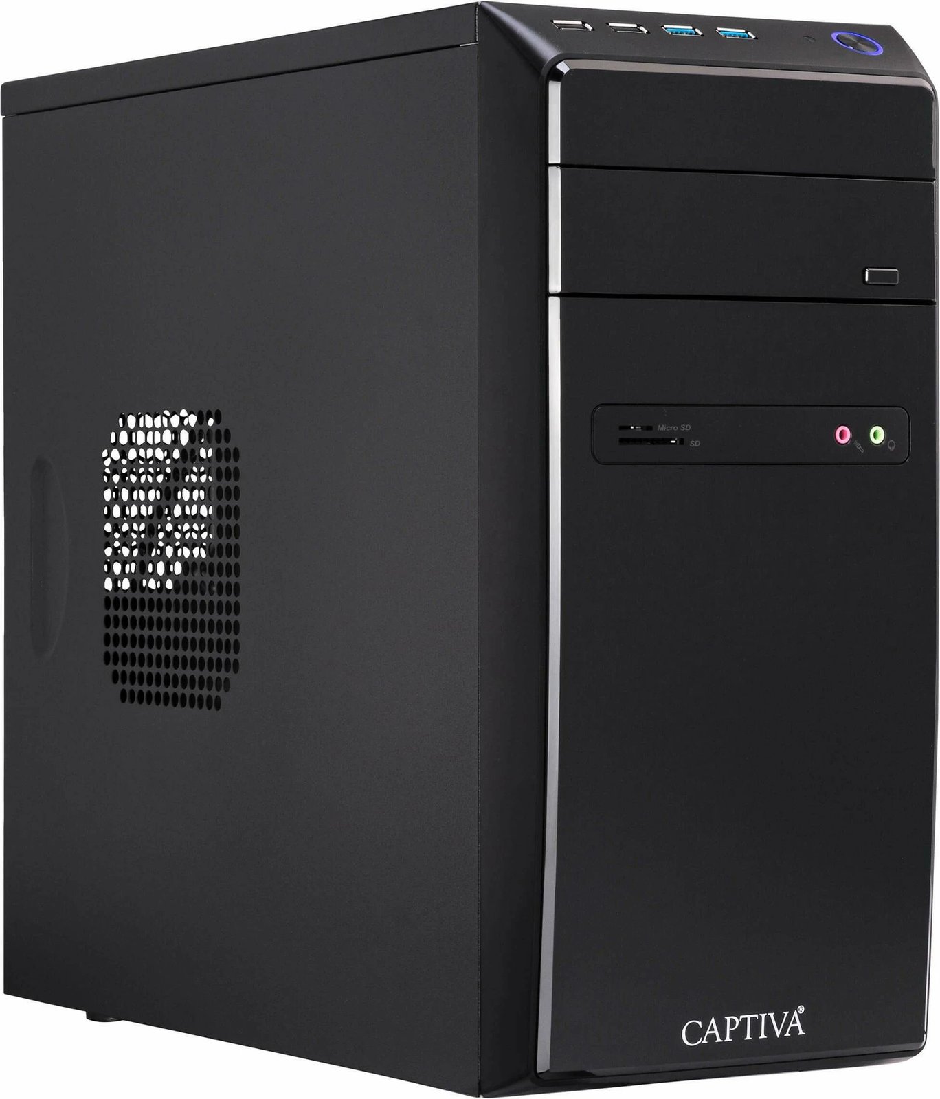 Kompjuter Captiva Power Starter I81-132, Intel i3-12100, 8GB RAM, SSD 250GB, Windows 11, kasë e zezë
