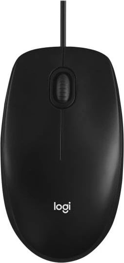Maus, Logitech, M100 910-006652, me kabllo USB, për Chrome OS, zi