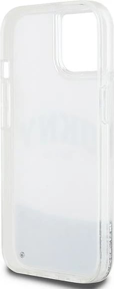Mbështjellës DKNY Liquid Glitter Big Logo për iPhone 15/14/13, Bardhë