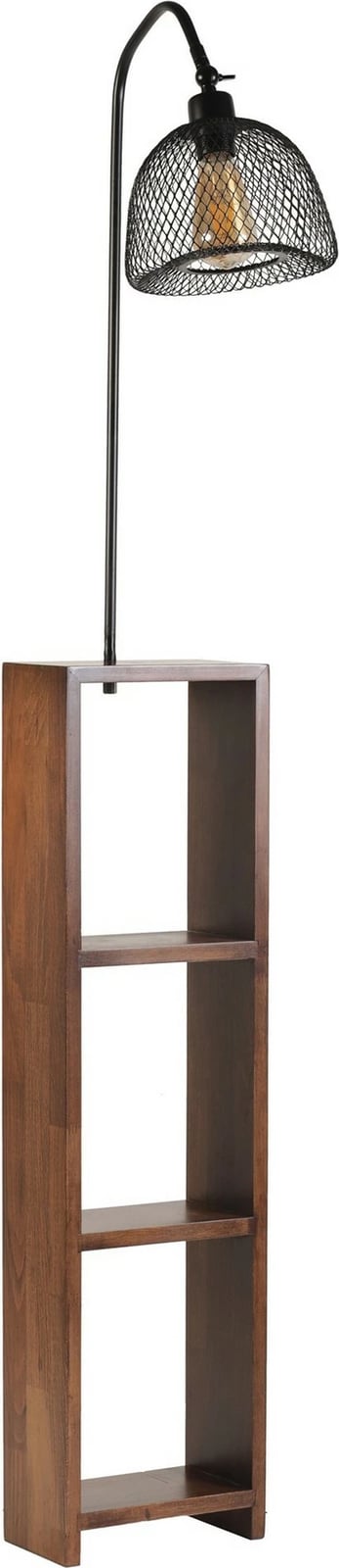 Llambë dyshemeje me rafte, ngjyrë e zezë, Opviq Stelo Siyah Rota