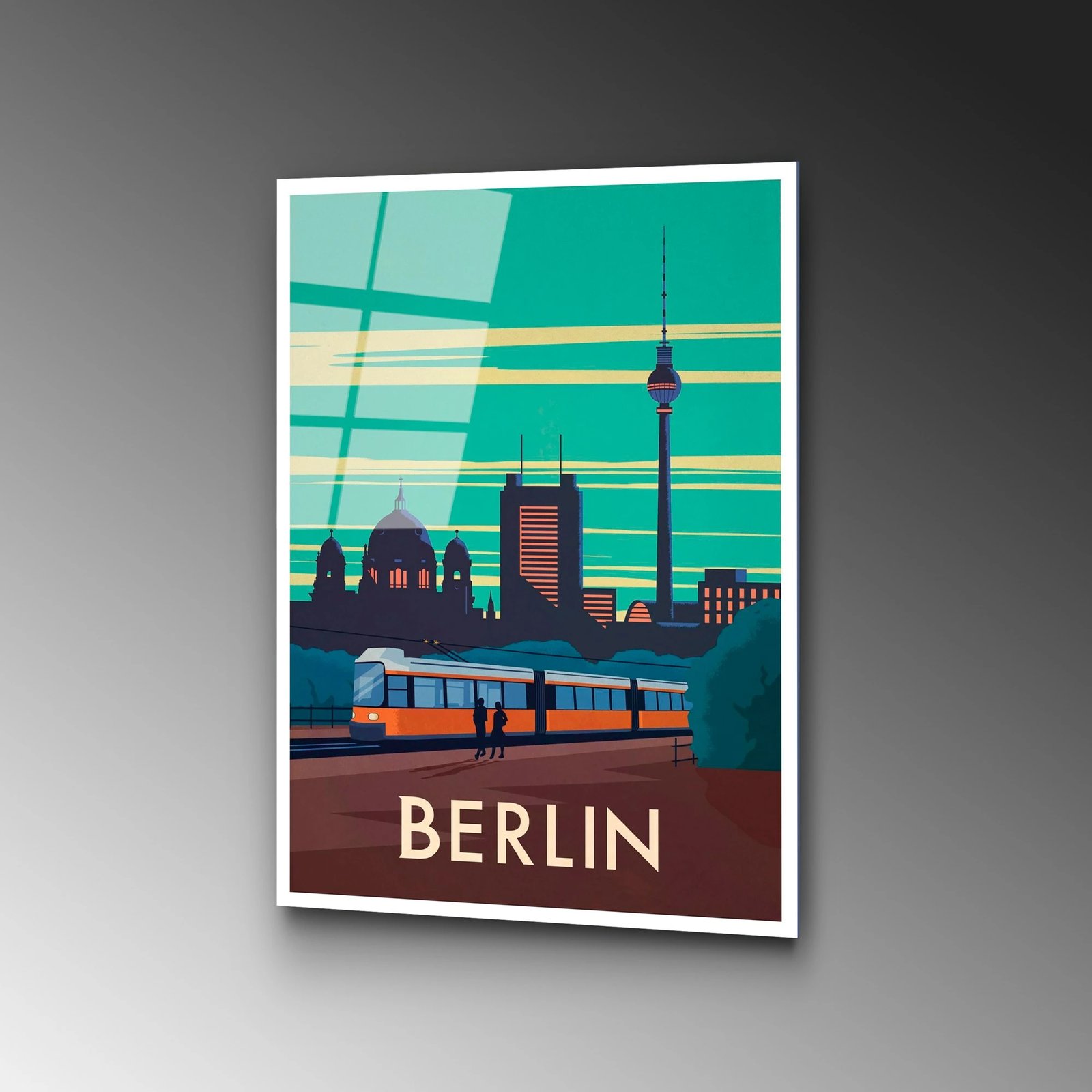 Pikturë dekorative prej xhami të temperuar, Wallity, UV-1004, 30x45cm