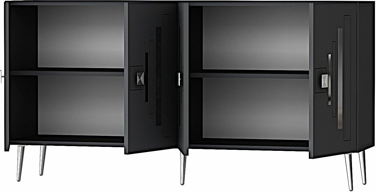 Konsol Skye Decor, antracit, argjend