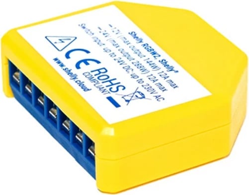 Pajisje RGBW Shelly, Wireless, Wi-Fi, Blue, Yellow