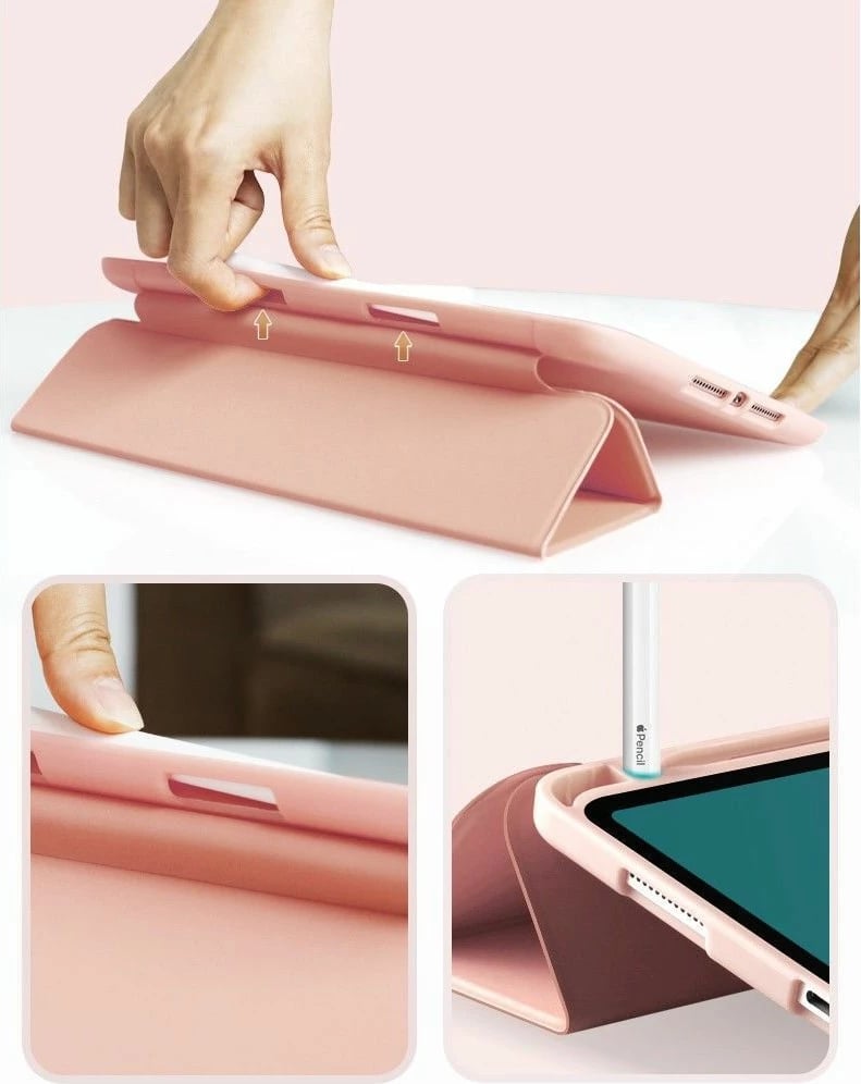 Mbështjellës Tech-Protect SC Pen për iPad 10.2" 2019-2021, Rozë e çelët