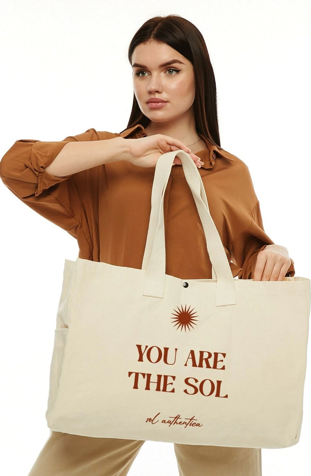 Torbë tote Zoozie Bags, krem, 2198