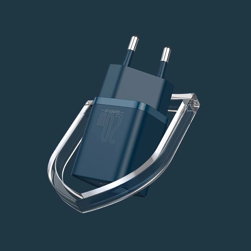 Karikues muri Baseus Super Si 1C me kabllo USB-C në Lightning 1m, 20W, Blu