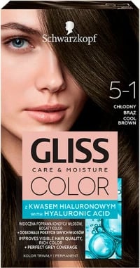 Ngjyrë për flokë për femra Gliss Color Care & Moisture 5-1 Kafe e Ftohtë
