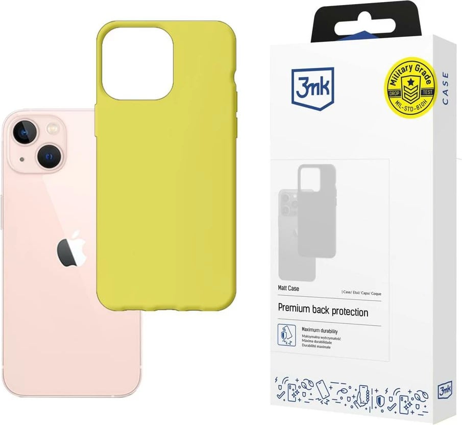 Mbështjellës 3mk Matt Case për iPhone 14 Plus, limon