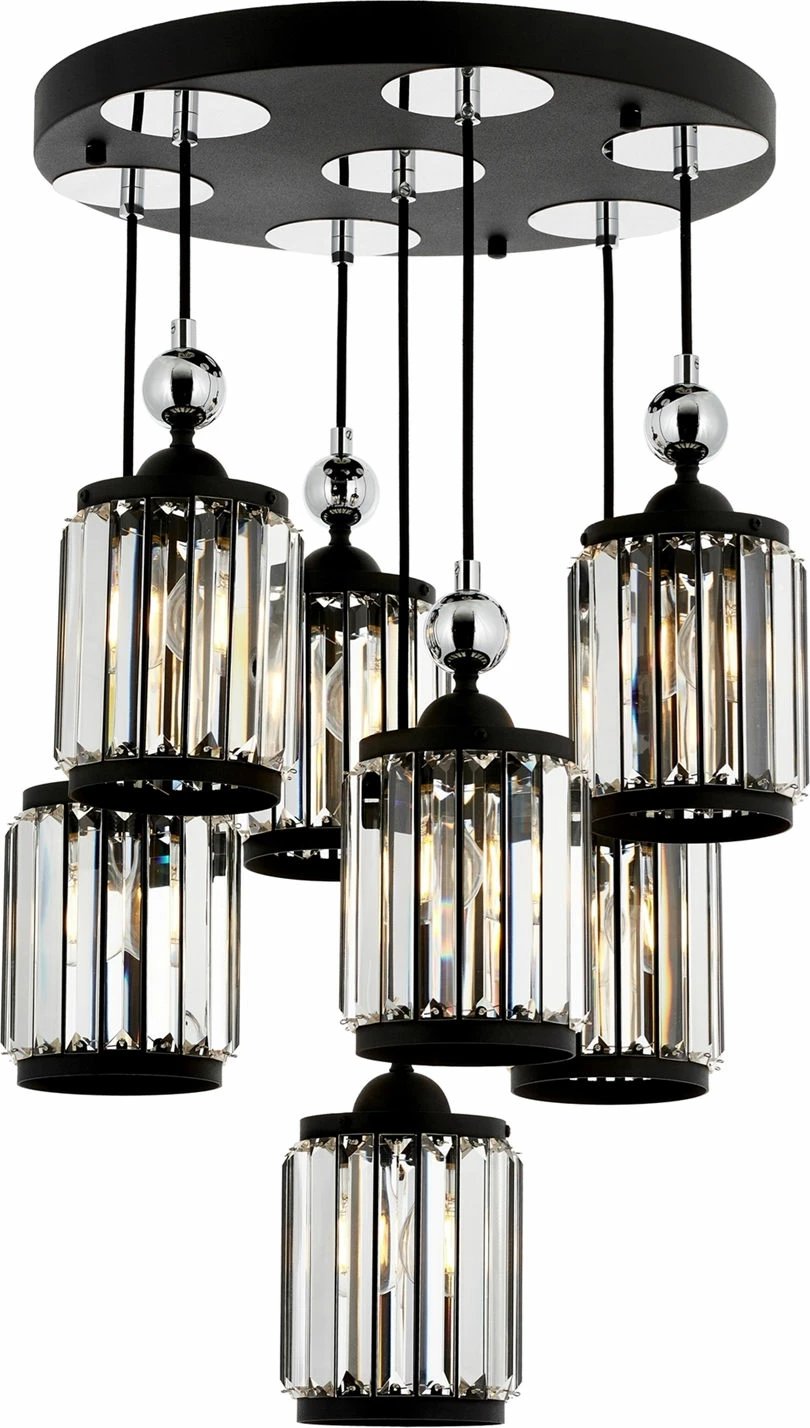 Llambë tavani Opviq, Av-4318-7T-Bsy, ngjyrë e zezë, e bardhë, argjend