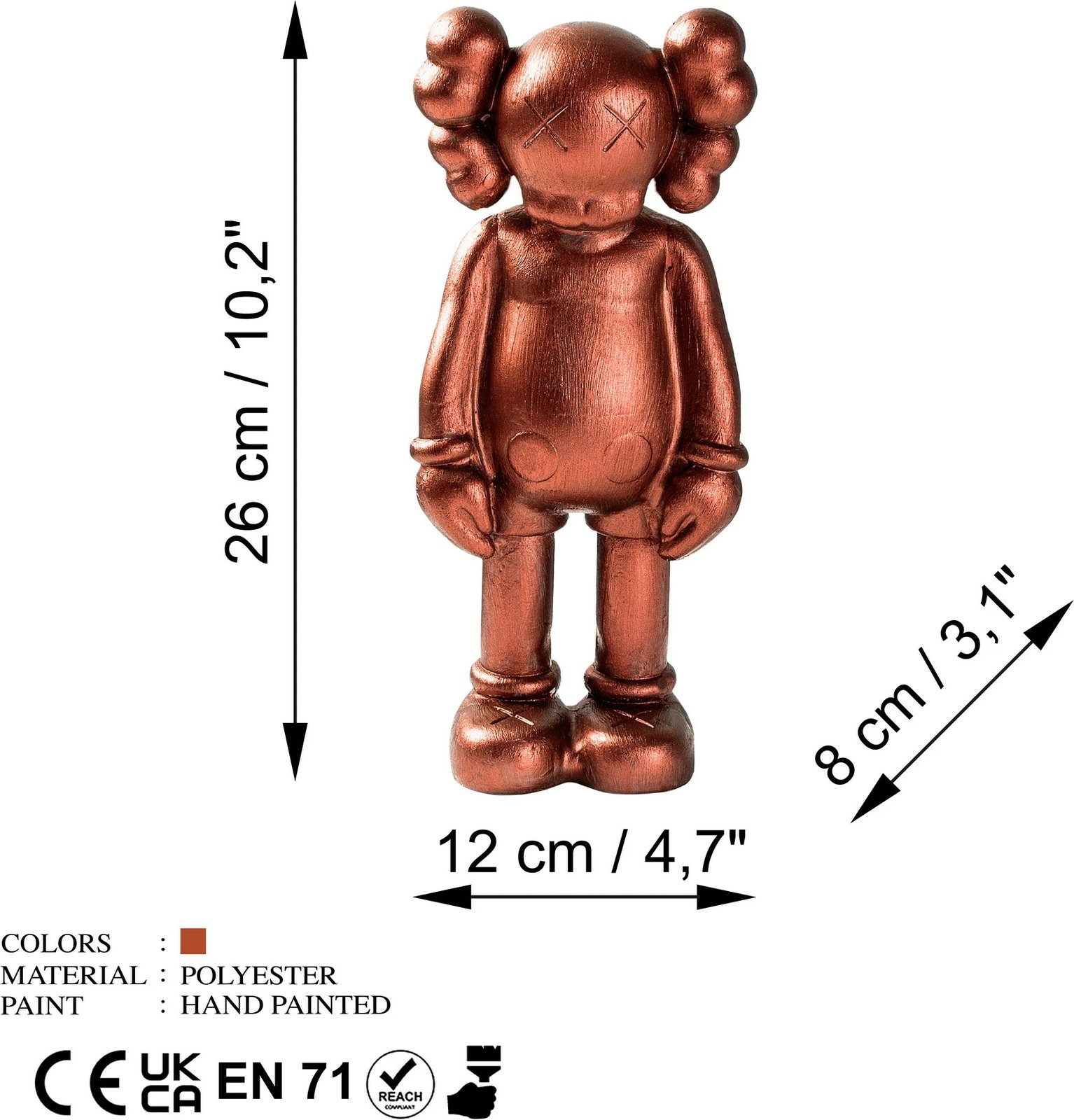 Objekt dekorativ Aberto Design, bakër, Yak-051-A