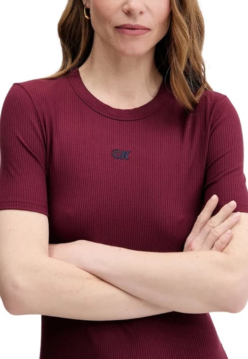 Fustan Calvin Klein Jeans femra bordeaux