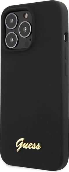 Mbështjellës Guess GUHCP13XLSLMGBK për iPhone 13 Pro Max 6.7", silikon, i zi Mbështjellës Guess GUHCP13XLSLMGBK për iPhone 13 Pro Max 6.7", silikon, i zi