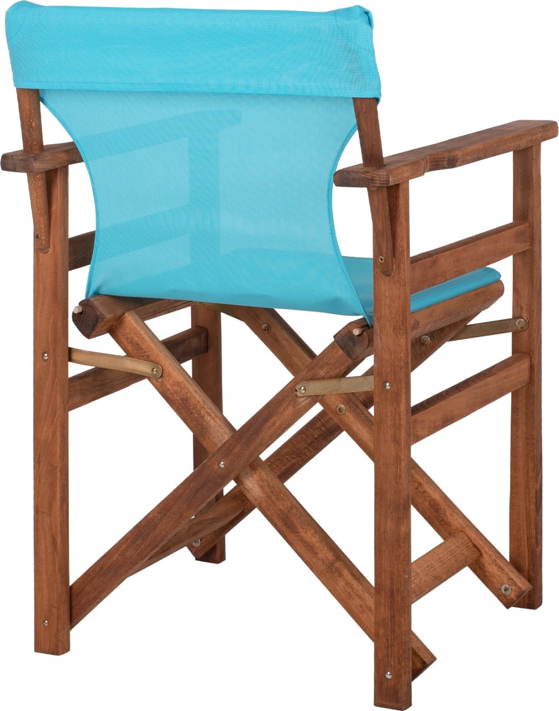 Karrige regjisori LIMNOS FH10368.08, ngjyrë arre dhe tekstilene qiellor, 57x54x88.5 cm