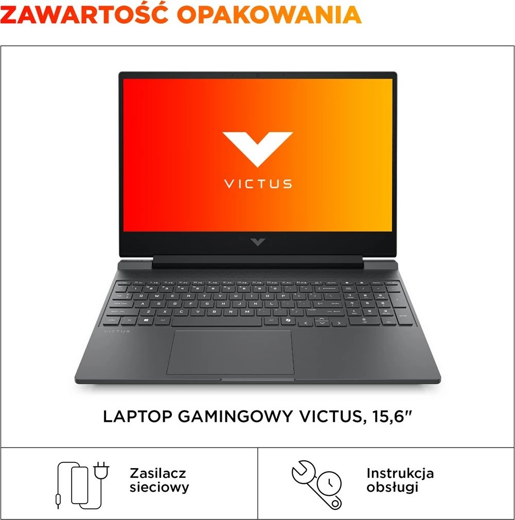 Laptop gaming HP Victus 15-fa2243nw, Intel Core i5-13420H, 16GB RAM, 512GB SSD, RTX 4050, 15.6" FHD, Gri