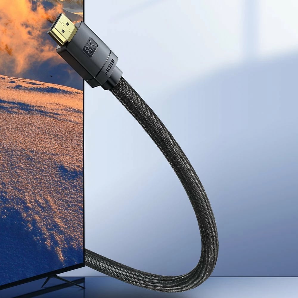 Kabllo HDMI Baseus CAKGQ-L01, 3m, 8K, 48Gbps, e zezë Kabllo HDMI Baseus CAKGQ-L01, 3m, 8K, 48Gbps, e zezë