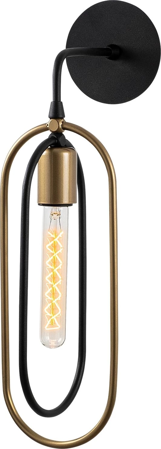 Llambë muri Opviq, Cerco, e zezë dhe ari, 14x17x45cm Llambë muri Opviq, Cerco, e zezë dhe ari, 14x17x45cm