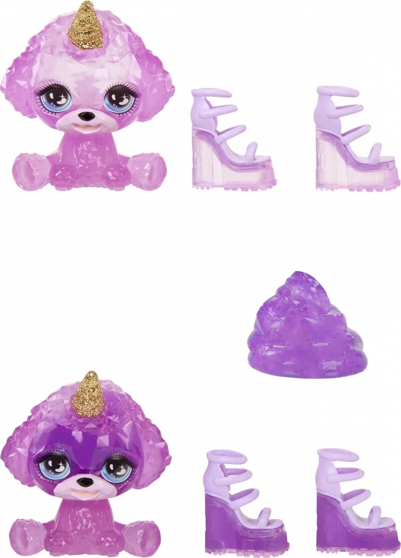 Kukull Rainbow High MGA Violet Willow, set me slime dhe kafshë magjike, vjollcë