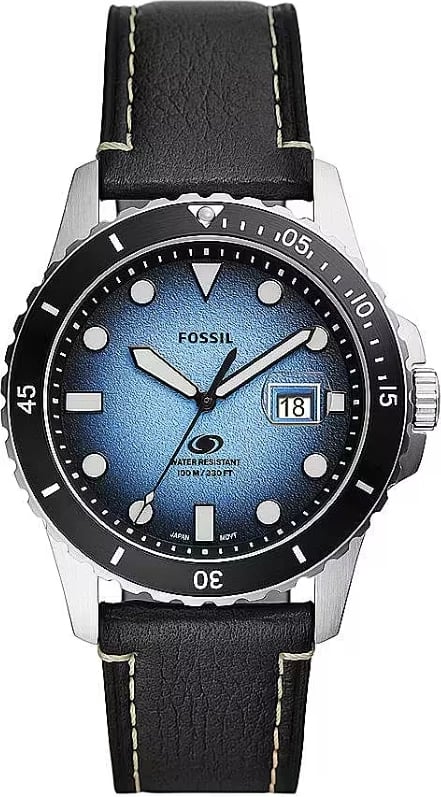 Orë dore FOSSIL BLUE për meshkuj, e zezë/blu