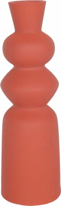 Vazo OMANI, qeramike, e kuqe, 15x15x48cm