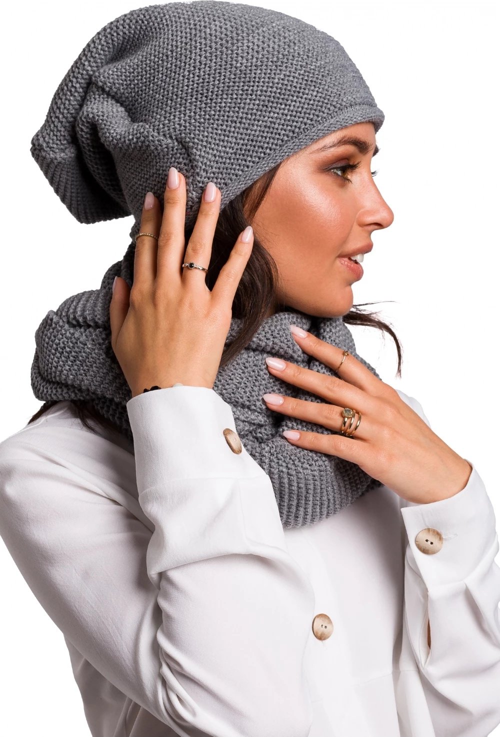 Kapelë BE Knit 136401, e hirtë