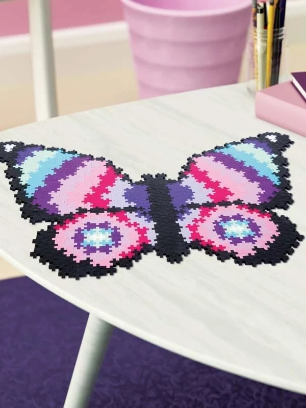 Puzzle bllokësh Plus-Plus Butterfly 800 copë, Shumëngjyrësh