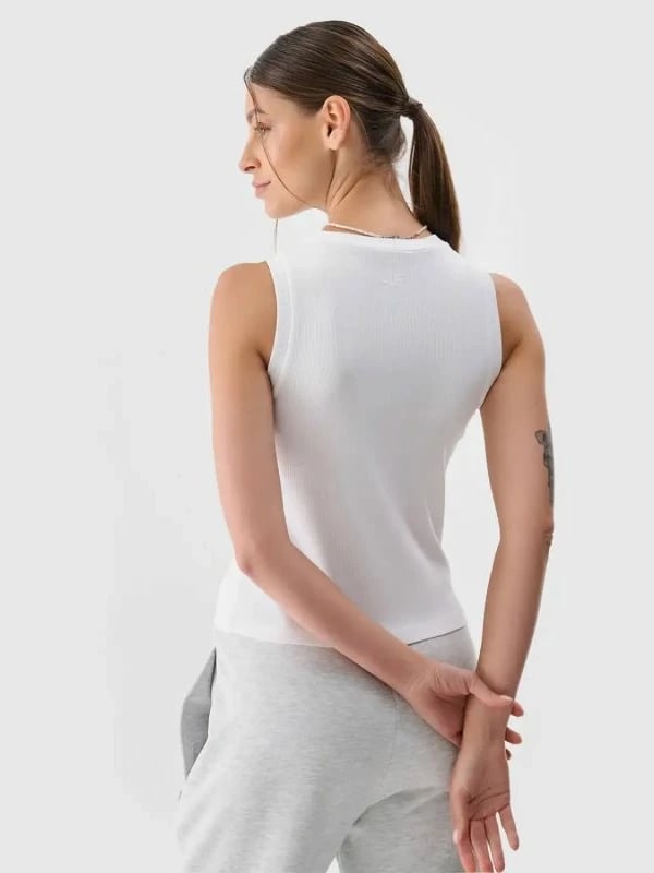 Maicë pa mëngë femra 4F, e bardhë