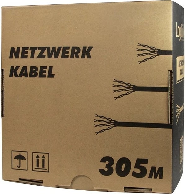 Kabllo rrjeti LogiLink CPV0015 CAT5e UTP, 305m, Gri