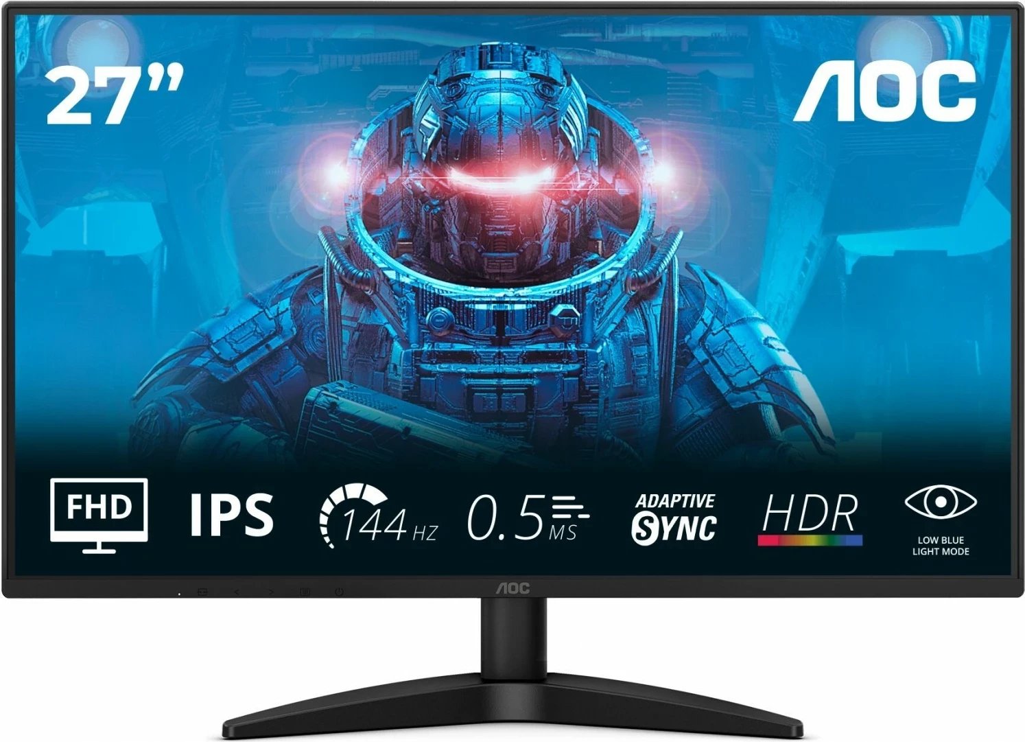 Monitor AOC B36X 27 inç, IPS, Full HD, 144Hz, HDR10, zi