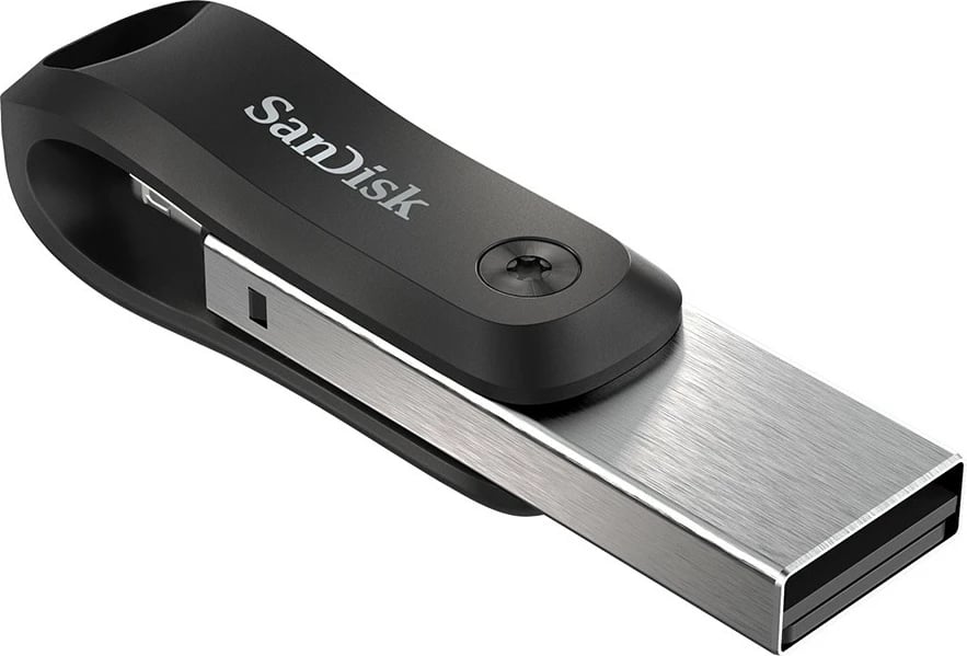 USB stick Sandisk iXpand SDIX60N-128G-GN6NE, 128GB, USB 3.2 Gen 1, swivel, gri/argjend