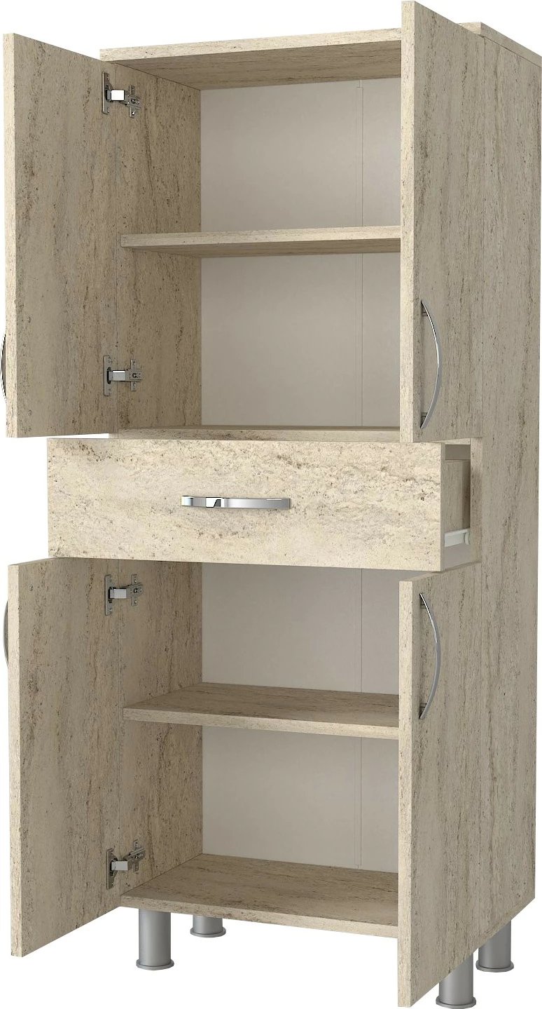 Dollap banjoje, ngjyrë travertine, 4 dyer, Hanah Home Arizona