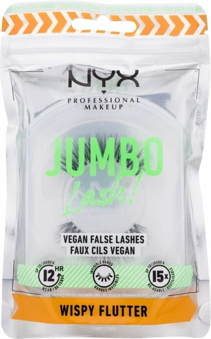 Qerpikë të rremë NYX Professional Makeup Jumbo, Lash! Wispy Flutter për femra, 1 copë