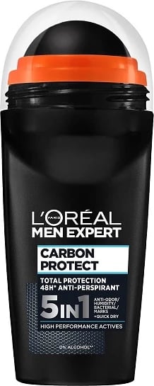 Antiperspirant roll-on për meshkuj L'Oreal Paris Men Expert Carbon Protect 50ml
