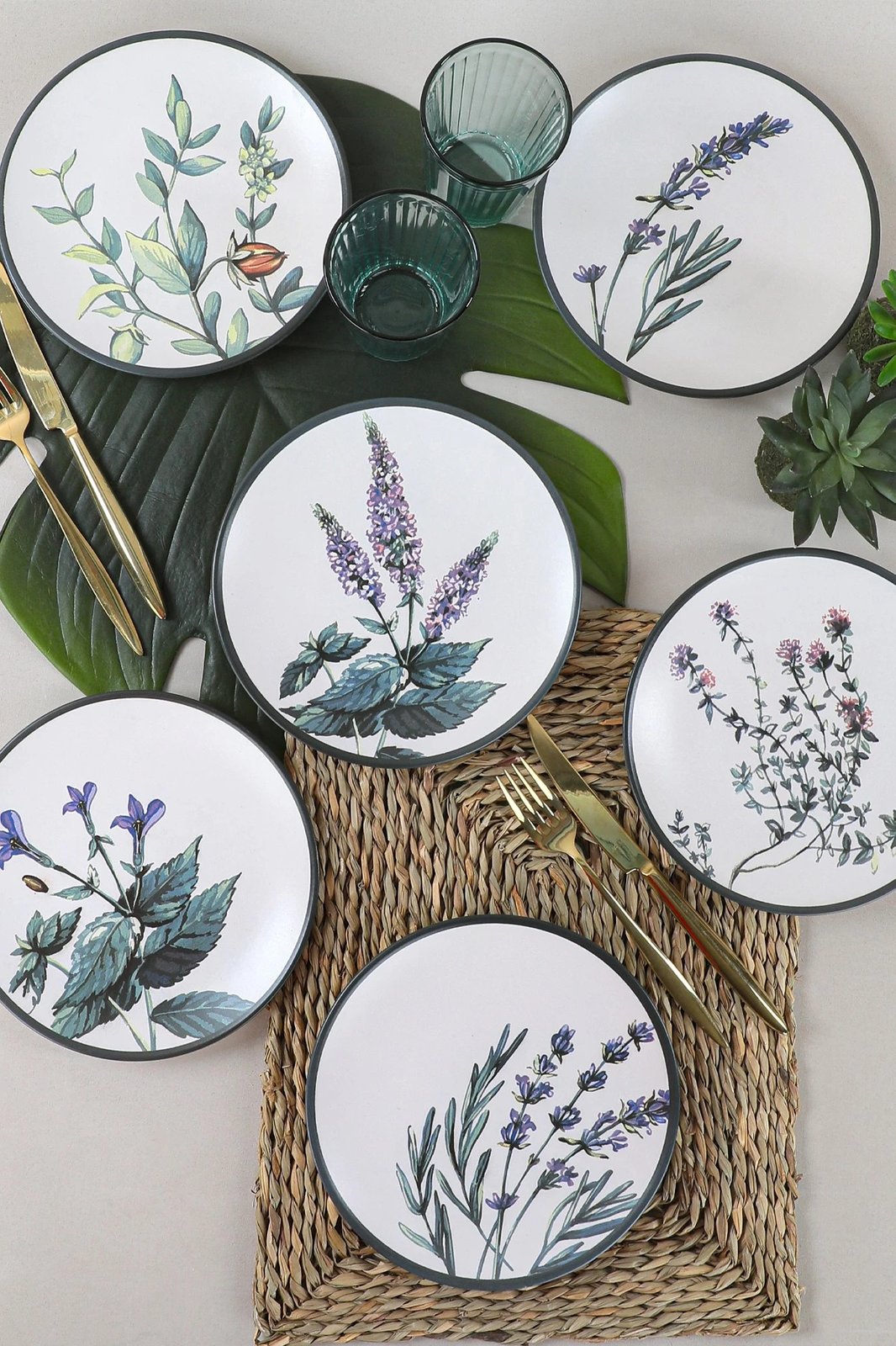 Set pjatash ëmbëlsirash prej qeramike (6 copë), Hermia Concept, ST040306F022AMD3600MASD400