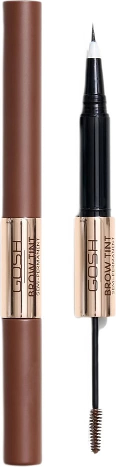 Xhel dhe ngjyrë për vetulla Gosh 2in1 Long-lasting Eyebrow Tint with Gel për femra 002 Dark Brown 2.9g