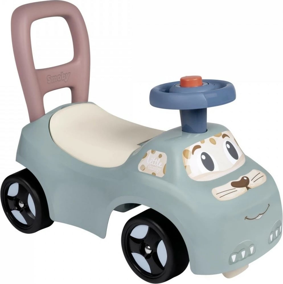 Makine lodër ride-on Smoby Little, plastikë, për fëmijë, Blu/Kafe/Krem/Jeshile