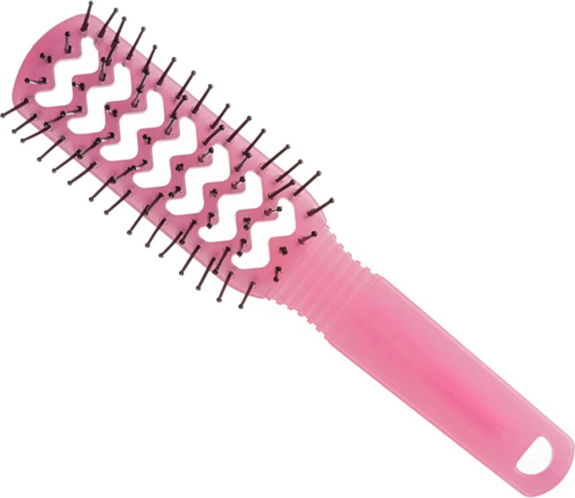 Brushë flokësh EUROSTIL Esqueleto, unisex, rozë, 1 copë